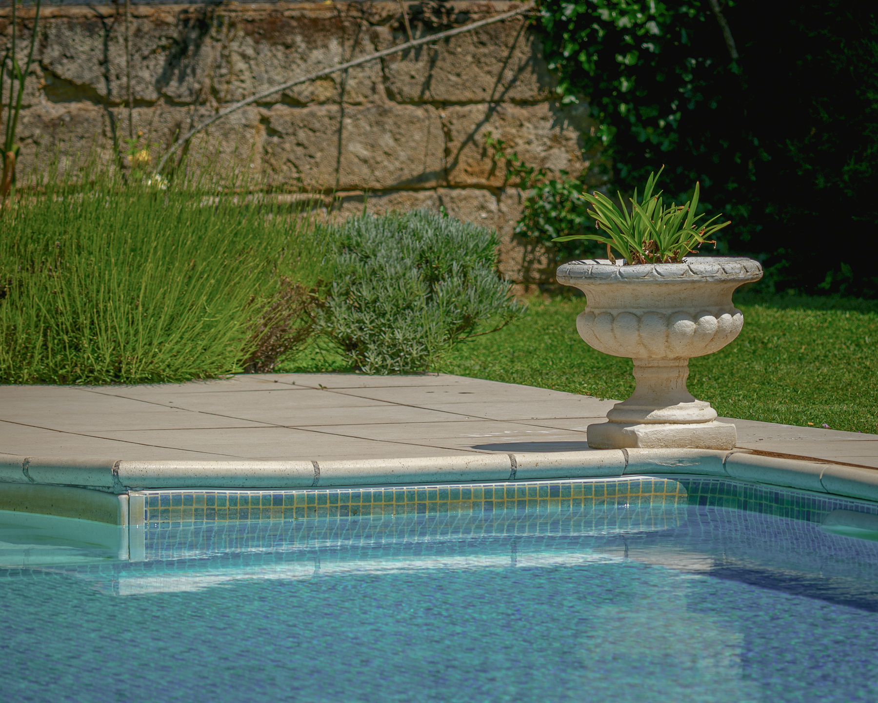 Pool corner at chateau de la vigne