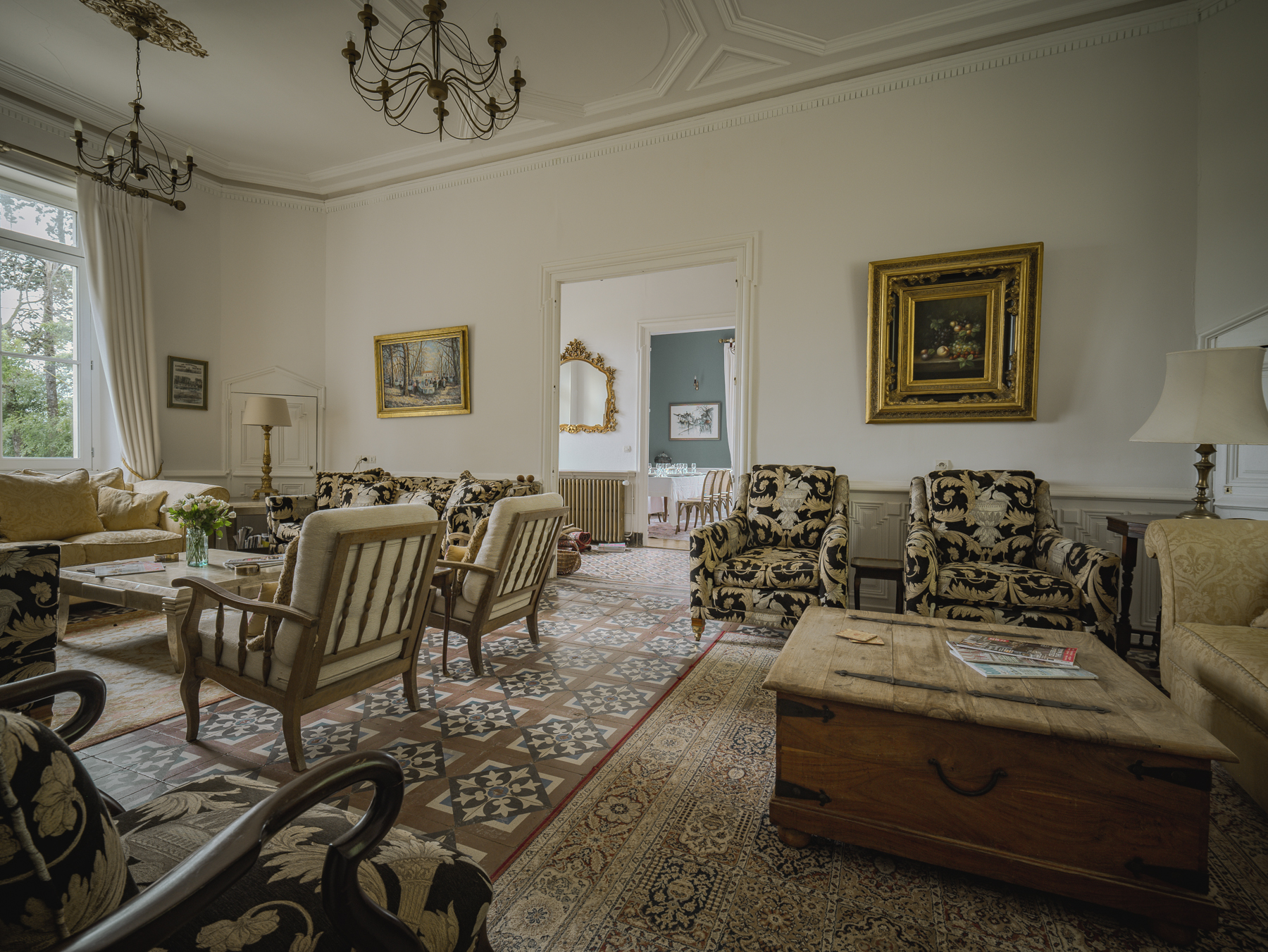 Salon at Chateau de la Vigne